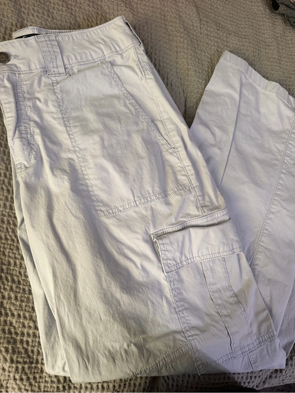 Women’s Hollister Off Blue/ Lilac Cargo Pants - Versatile Everyday Trousers -